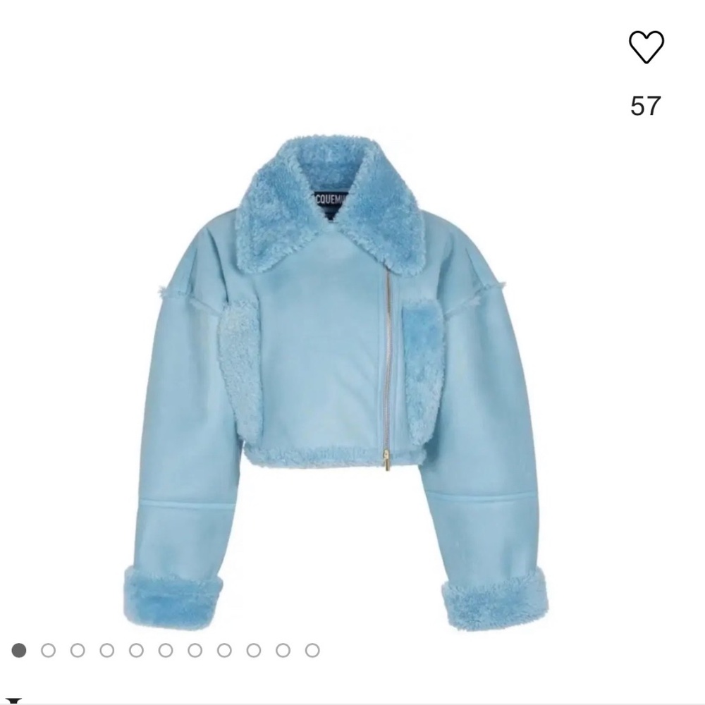 Jacquemus Light Blue Sherling Jacket